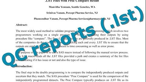 Check QC or validation (.lst) Automatically  |  a great SAS macro
