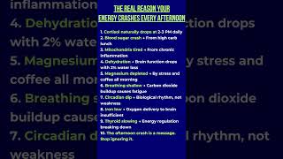 The Real Reason Your Energy Crashes Every Afternoon #seniorhealth #healthwarning #science