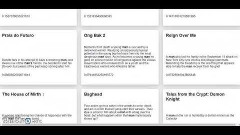 Movie Recommendation, Search, Classification