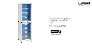 Sunflower Vista High Level Drawer Unit 8 Double Trays SUN SM2 8D