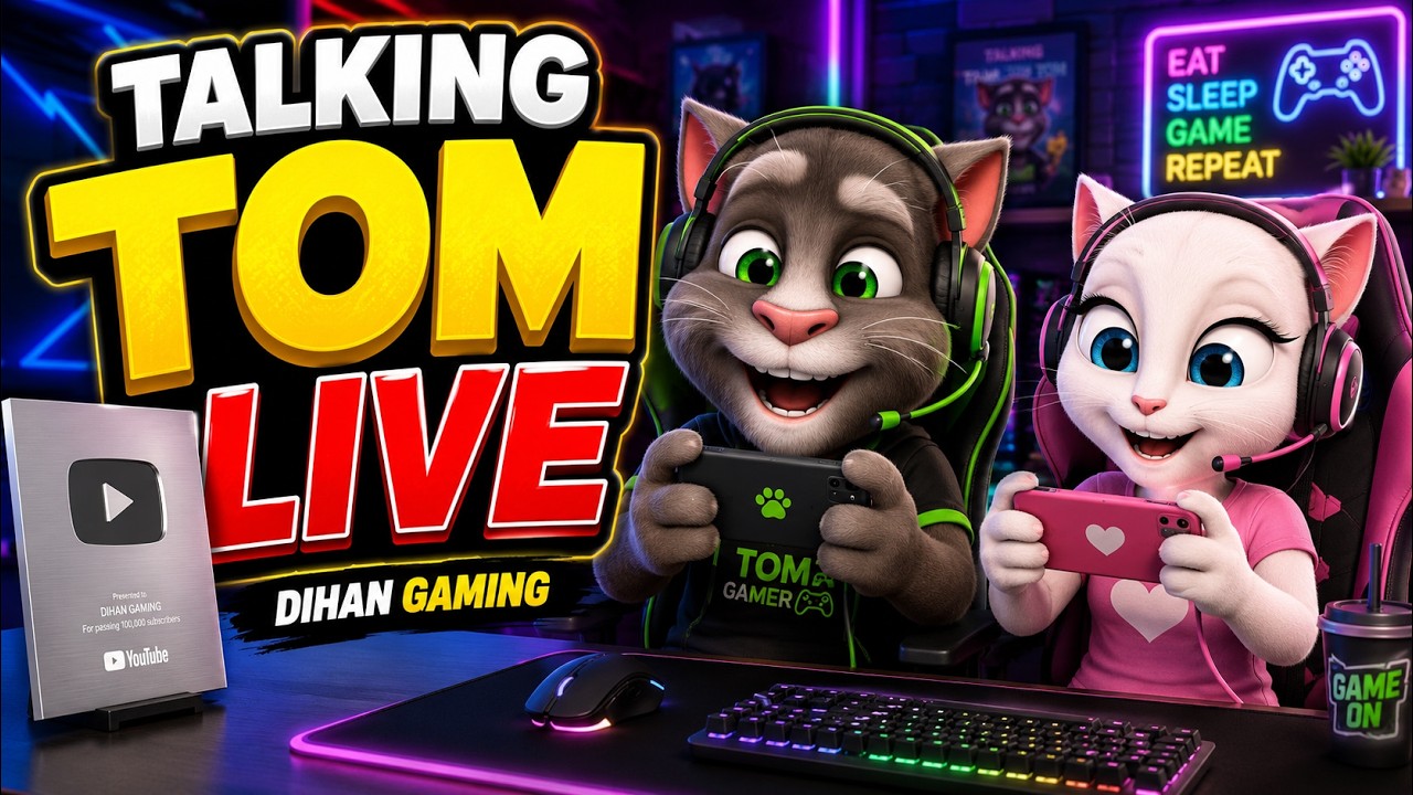 Talking Tom Funny Gameplay Live🍾