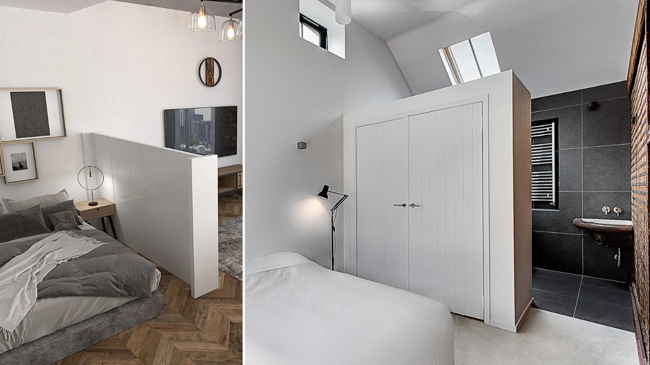 10 Bedroom Partition Ideas: Half Walls