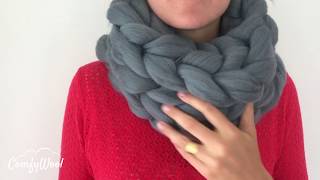 Tutoriel Diy Comment Tricoter Une Écharpe Tube En Laine 100% Mérinos Comfywool