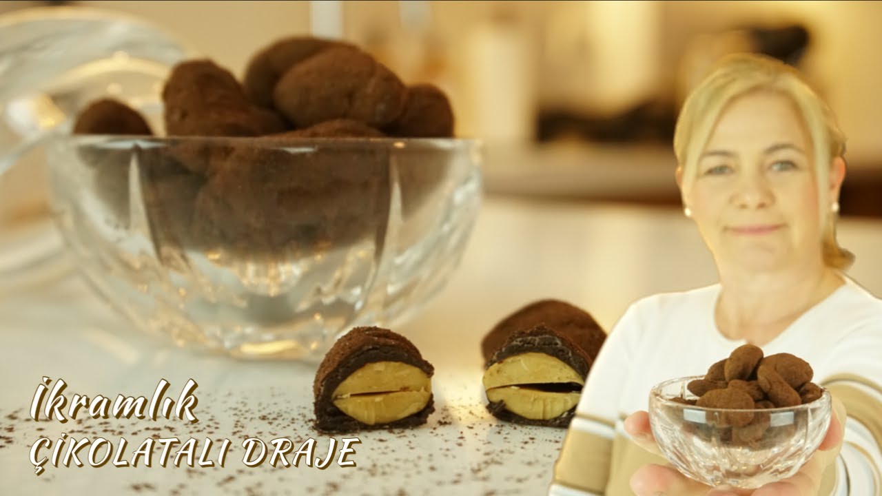 Sadece 4 malzeme ile İkramlık Çikolatalı draje/Figen Ararat