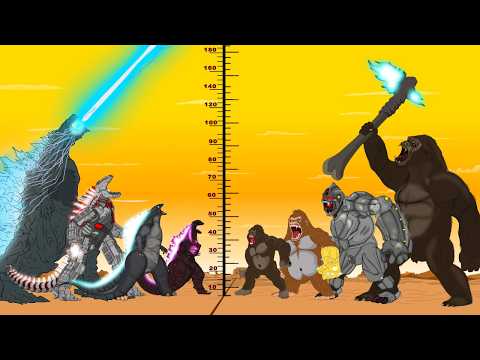 TOP 4 Strongest Evolution of GODZILLA vs KONG: Who Is Stronger? | Godzilla & Kong Power Comparison
