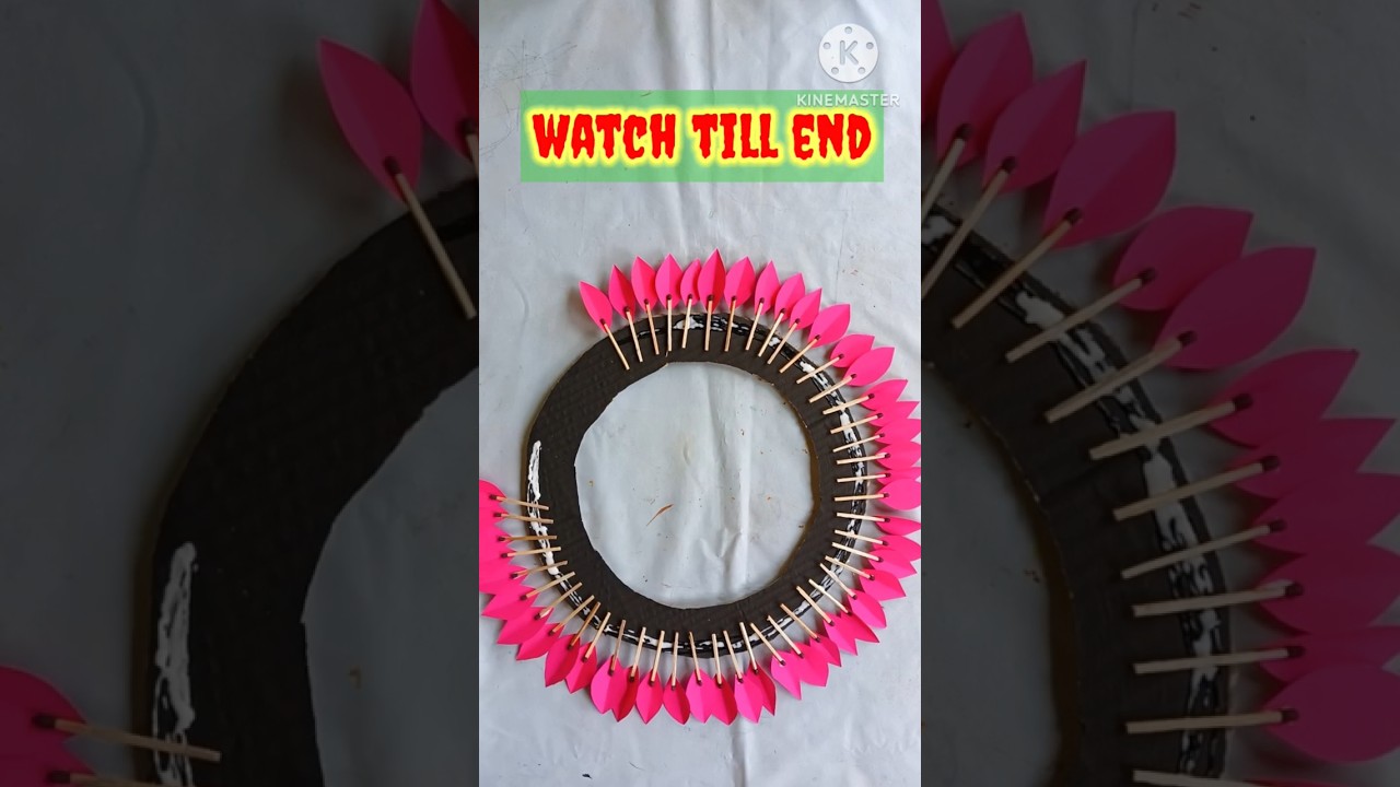 paper flower by match sticks 