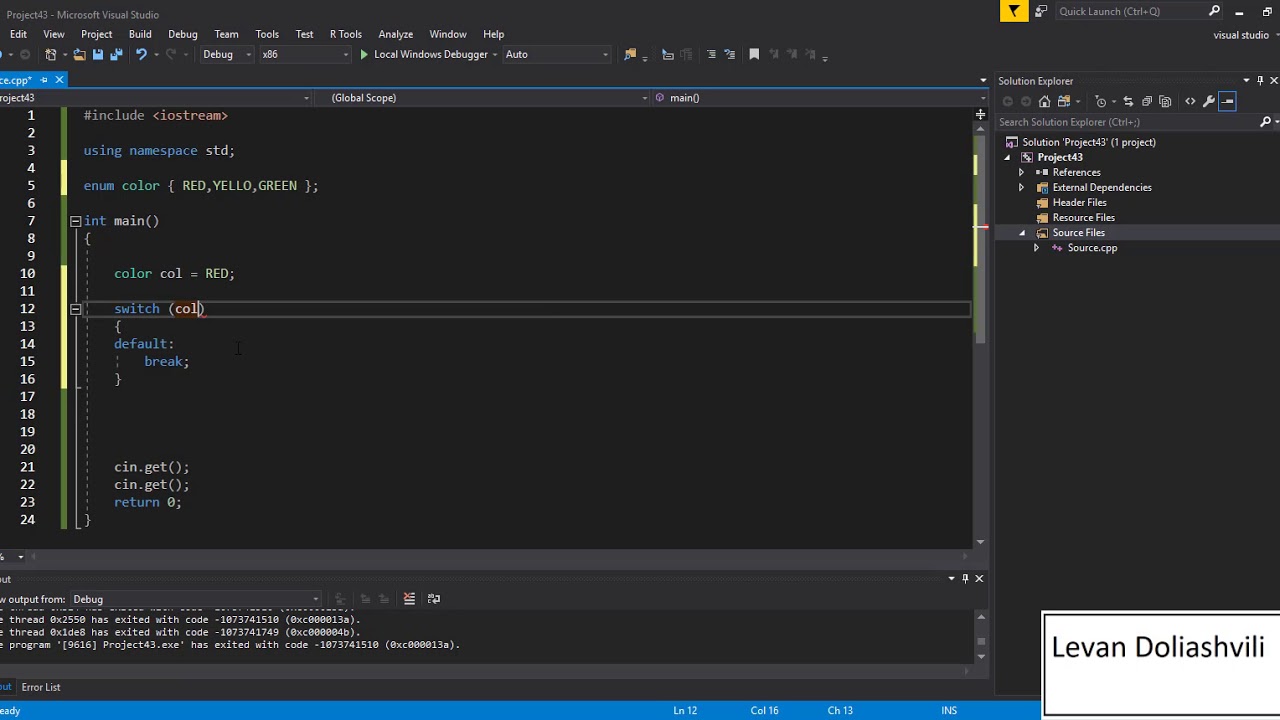 C++ Tutorial 46 Enum / Enum ქართულად - YouTube