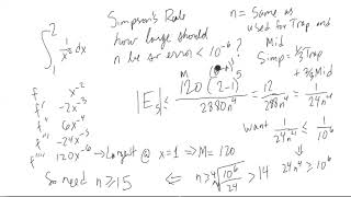 Example Of Using Error Bound In Simpsons Rule
