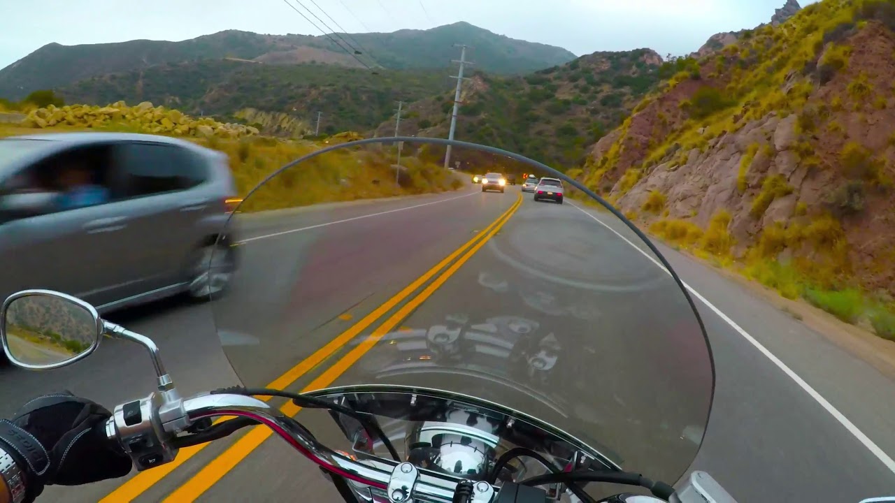 motorcycle the series A beautiful day to ride on Las Virgenes Road