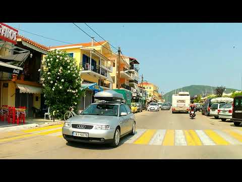 Driving in Greece, from Lefkada to Amfilochia