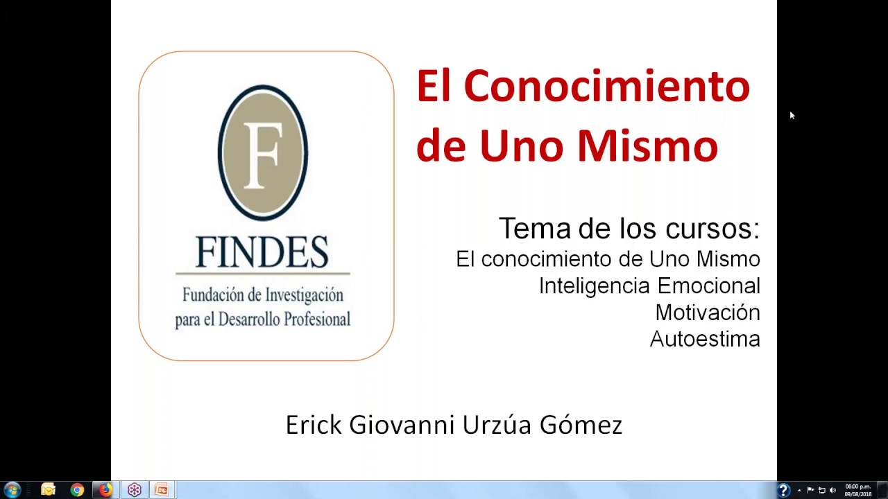 El Conocimiento de Uno Mismo | Findes - YouTube