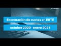 💡 Exoneración cuotas ERTE | octubre 2020 - enero 2021