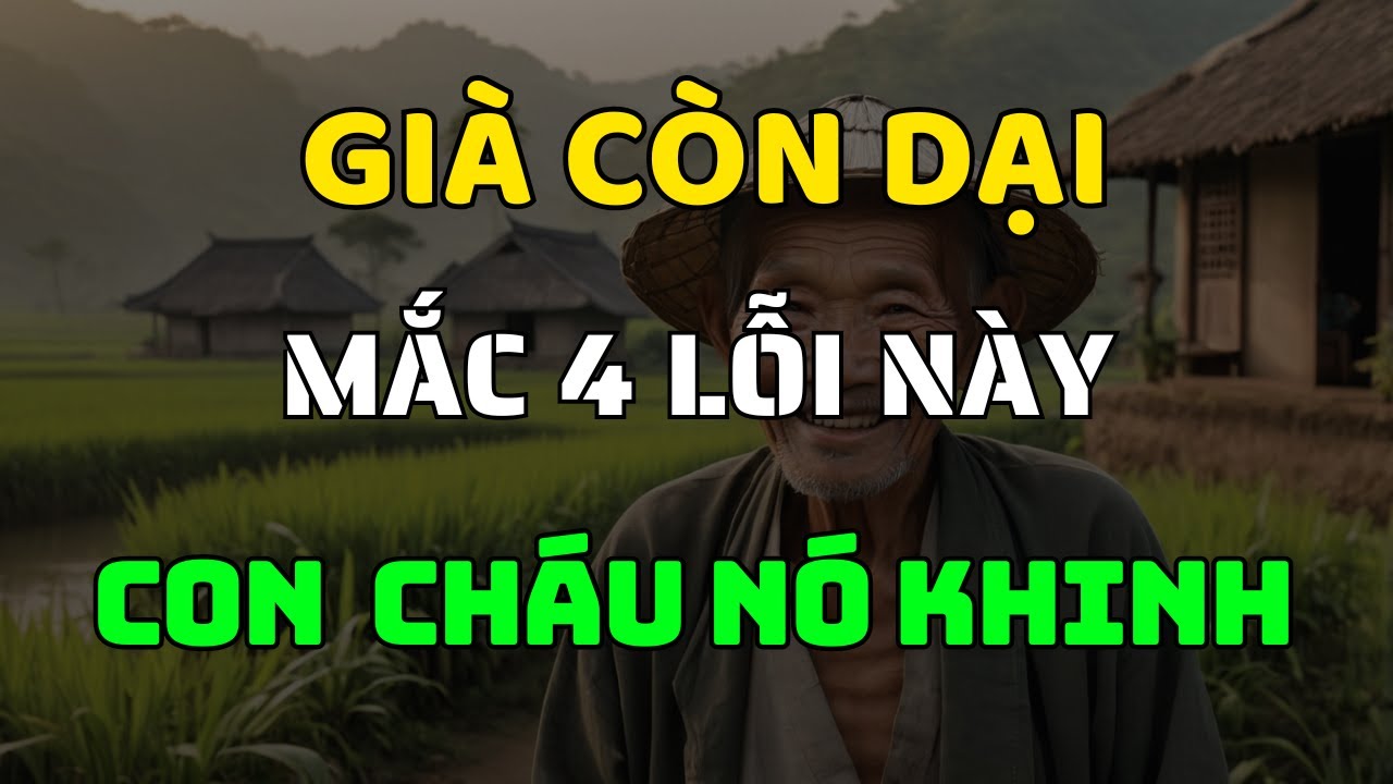 Outline Video Đừng Để Tuổi Già Rơi Vào Cảnh Bị Con Cháu Khinh Vì 4 Sai Lầm Này!