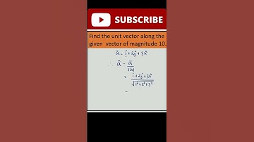 Find the unit vector along the given vector of magnitude .