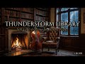 Thunderstorm Library | Soft Cello &amp; Piano with Rain &amp; Thunder | 1 Hour