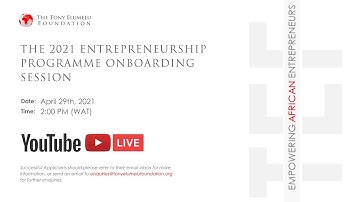 TEF Entrepreneurship Programme Orientation Session