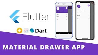 flutter - build beautiful material navigation drawer app with routing | android & ios