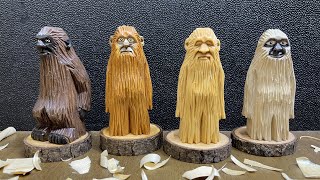 [우드카빙]목각인형 조각하기-빅풋 Woodcarving-Carve a bigfoot