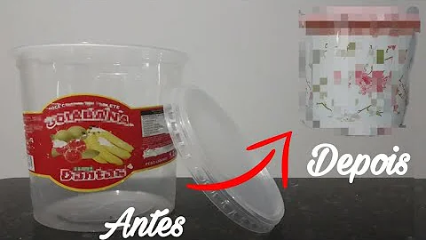 Como decorar um pote de plástico?