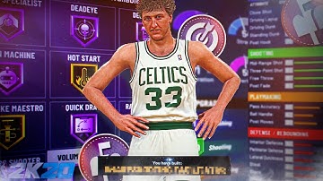 DEMIGOD LARRY BIRD BUILD IN NBA 2K20! LARRY BIRD BUILD!
