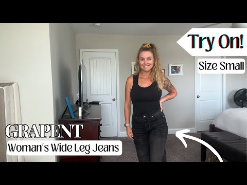 Review of Grapent Wide Leg Jeans from Amazon Size Small