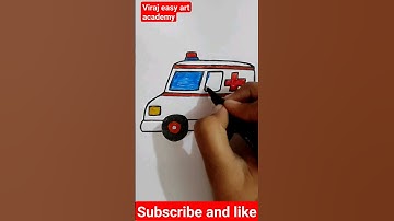 how to draw a ambulance #ambulance #easydrawing #stepbystep #ytshorts #viral #trendingshorts #video