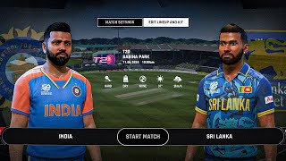 India vs Sri Lanka - T20 World Cup 2024 Warm-Up Match - Cricket 24 #Shorts