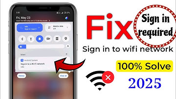 fix sign in to wifi network | how to solve sign into wifi network problem | wifi sign in required