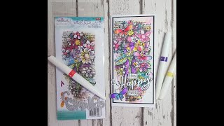 Water colouring a stamped image using the product graphics as inspiration.