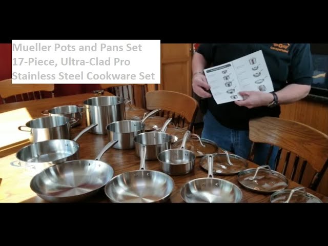 Mueller Sapphire UltraClad Kitchen Pots and Pans Set Nonstick Induction Cookware  Sets -24pc Induction Pots and Pans for Cooking Kitchen Cookware Sets Frying  Pans Nonstick Pots and Pans Se 