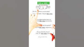 #TOO or #VERY #englishwithalina #english #VIRAL #englishlanguage #learnenglish #learn #learning #ESL