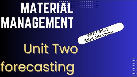 Material Management Unit Two Tutorials