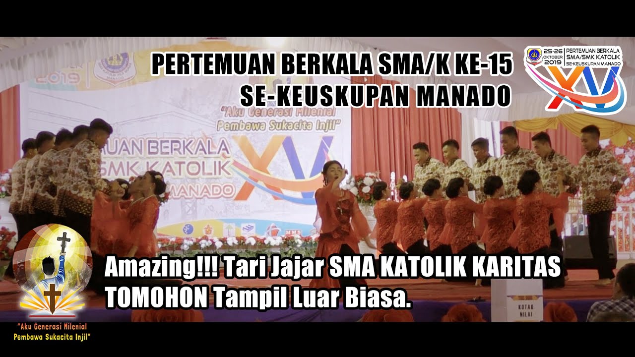Amazing!!! Tari Jajar SMA KATOLIK KARITAS TOMOHON Tampil Luar Biasa