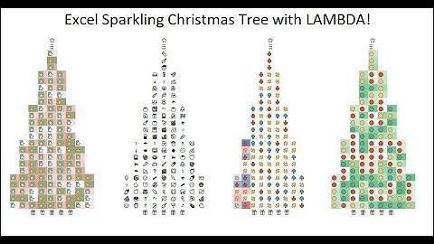 Excel Sparkling Christmas Tree with Changeable Ornaments with LAMBDA function! EMT 1809