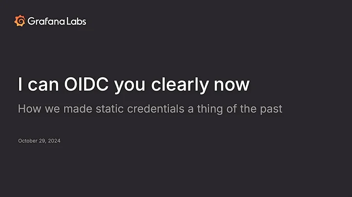 SREcon24 Europe/Middle East/Africa - I Can OIDC You Clearly Now: How We Made Static Credentials a...