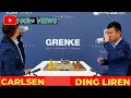Magnus carlsen 2823 vs ding liren 2818  grenke chess classic and open 2024r3