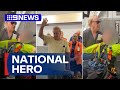 Passenger hailed as national hero after Avalon Airport incident | 9 News Australia