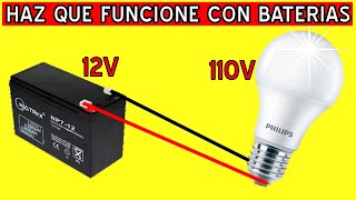 COMO HACER UN FOCO QUE FUNCIONES CON 12V Y PUEDA ENCENDER CON UNA BATERIA!