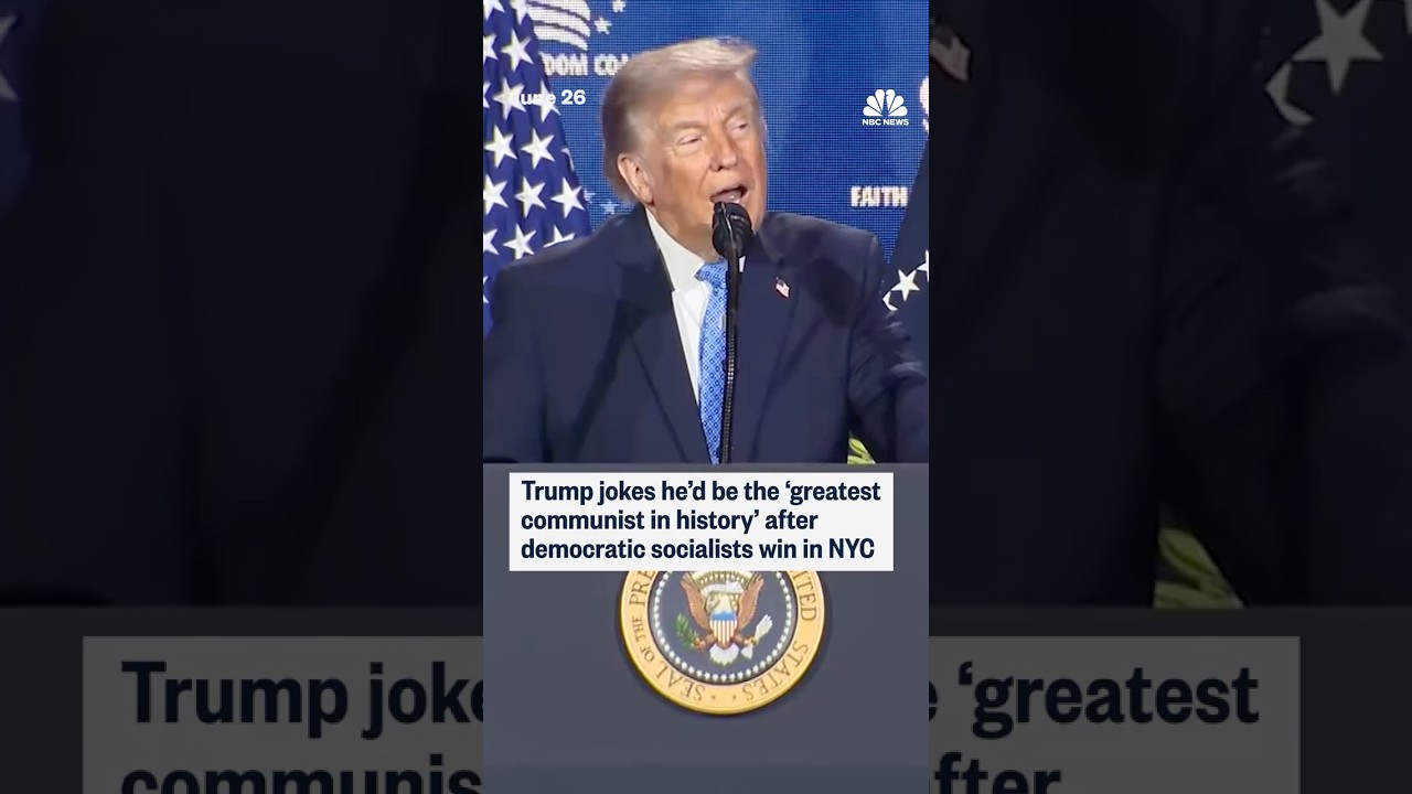 Trump jokes that he’d be ‘the greatest communist in history’ after democratic socialists win in NYC Trump jokes that he’d be ‘the greatest communist in history’ after democratic socialists win in NYC