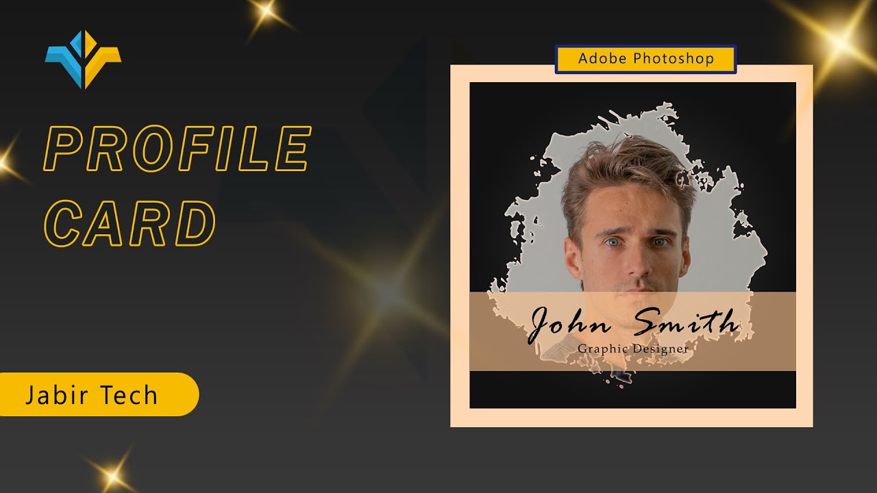 Profile Card  || Adobe Photoshop - Jabir Tech