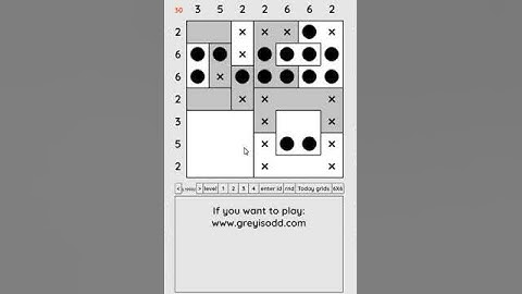 Grey is Odd - Today grids. Solution level 2 7X7 dated 04-06-2024