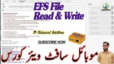 Samsung EFS File | How to read and write efs file in z3x tool pro | Backup tab | Part-12
