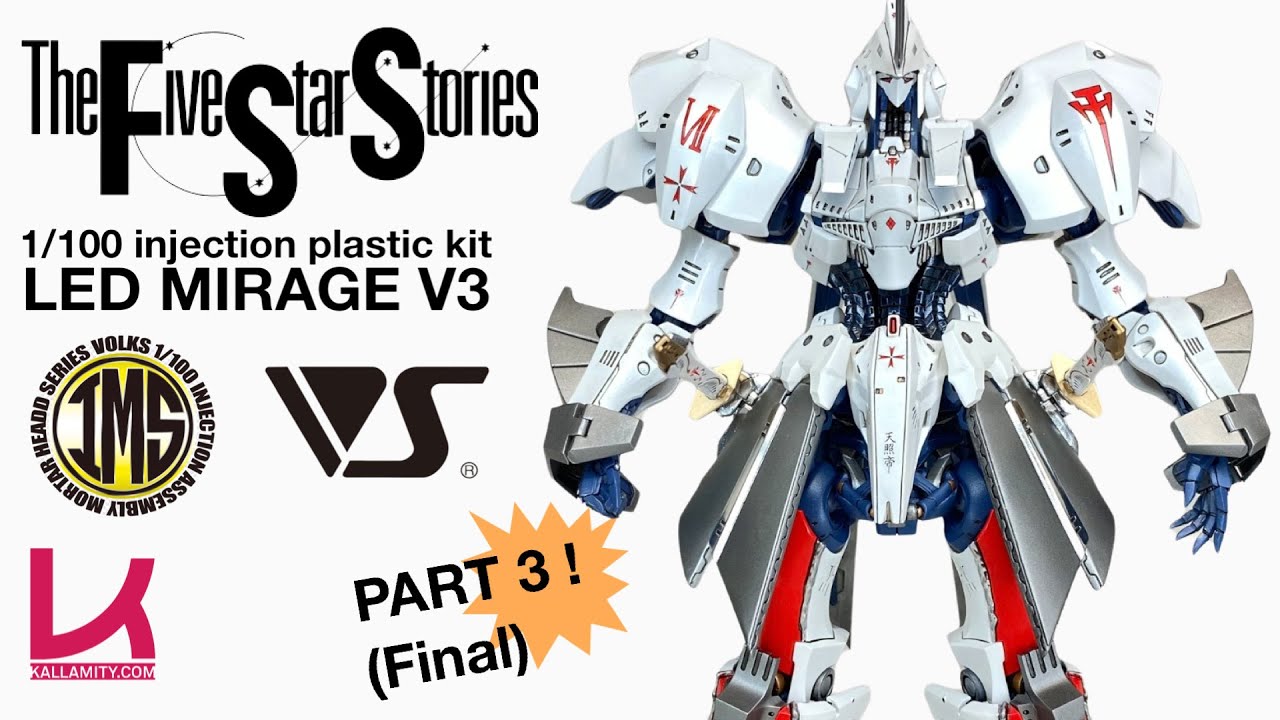 VOLKS IMS 1/100 LED MIRAGE V3 PART 3 単騎仕様 Ver. The Five Star Stories  INJECTION PLASTIC KIT