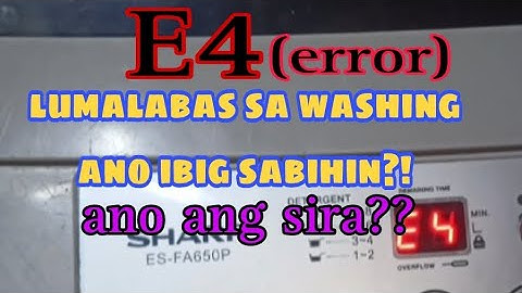 hindi nag wawash at hindi nag sspin power E4 ang lumalabas . sharp automatic washing machine.