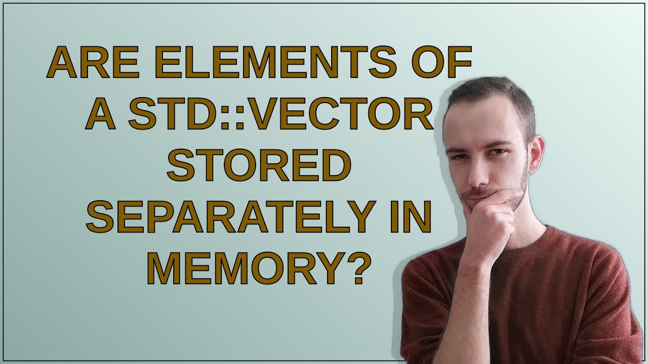 Are elements of a std::vector stored separately in memory? - YouTube