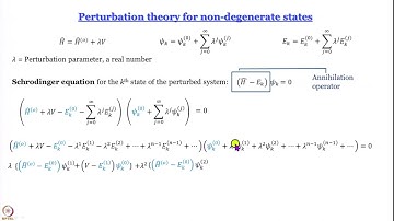 Lecture 39 : Higher order perturbations #swayamprabha #CH37SP