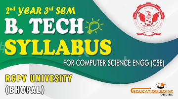 RGPV B.Tech 3rd Sem 2nd Year Computer Science Engineering (CSE) Syllabus | B.Tech |  RGPV