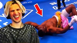 xQc Reacts to Anthony Joshua vs. Francis Ngannou Fight Highlights