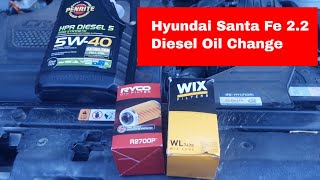 Hyundai Santa Fe Diesel Oil Change