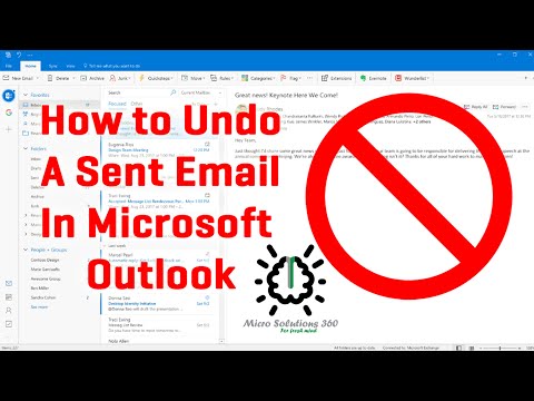 ভিডিও: আউটলুক ইমেল প্রত্যাহার করতে পারেন?